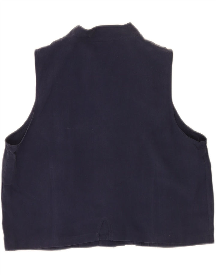 Balon Ženska kratko košulja bez rukava Bluza EU 40 srednje mornarsko plava svila
