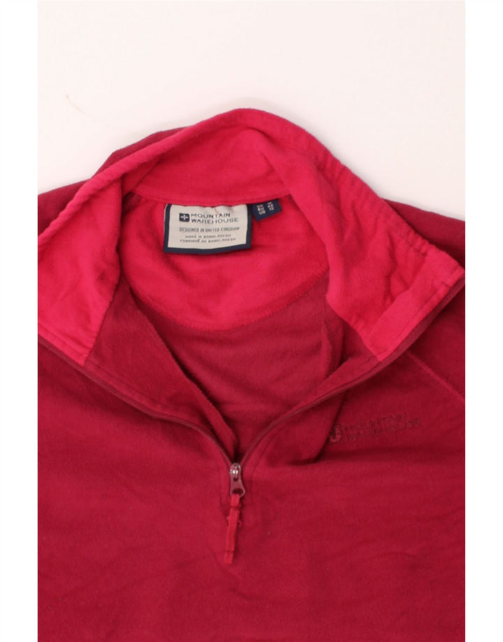 MOUNTAIN WAREHOUSE Womens Zip Neck Fleece Jumper UK 16 Large Red Polyester Vintage Mountain Warehouse and Second-Hand Mountain Warehouse from Messina Hembry 