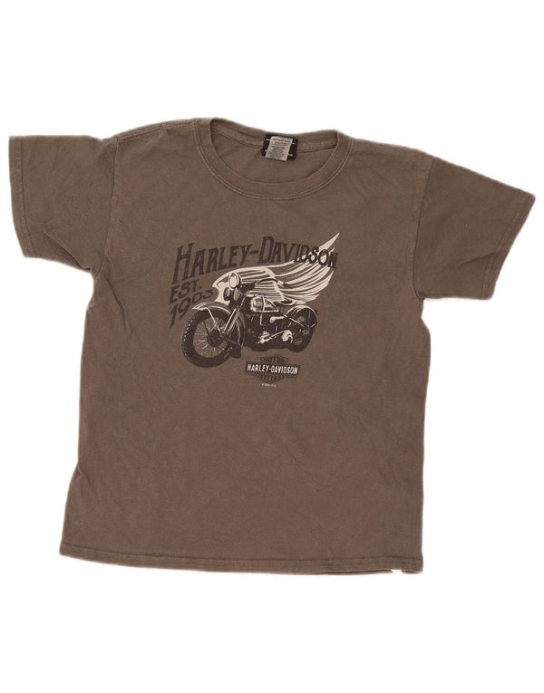 Harley Davidson Ženska grafička majica kratkih rukava UK 10 Mali sivi pamuk