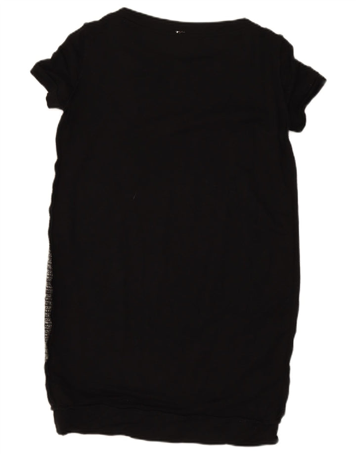 LIU JO Womens Jumper Dress UK 12 Medium Black Check