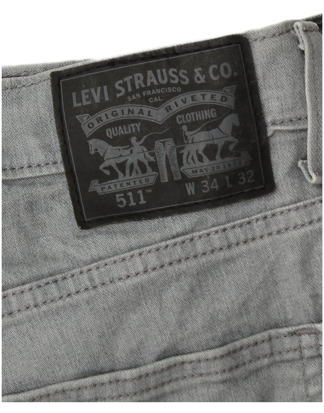 Levi's muške 511 uske traperice W34 L32 sivi pamuk