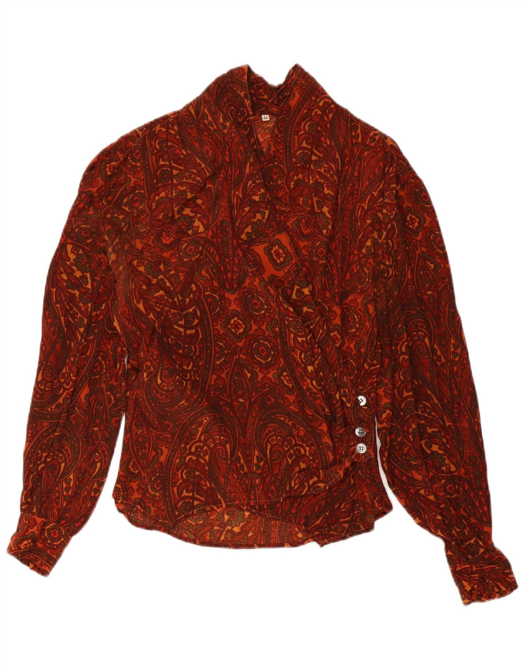 Vintage ženska košulja bluza IT 44 Srednje bordo boje Paisley