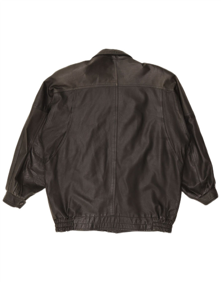 Vintage muška kožna jakna UK 42 XL crna