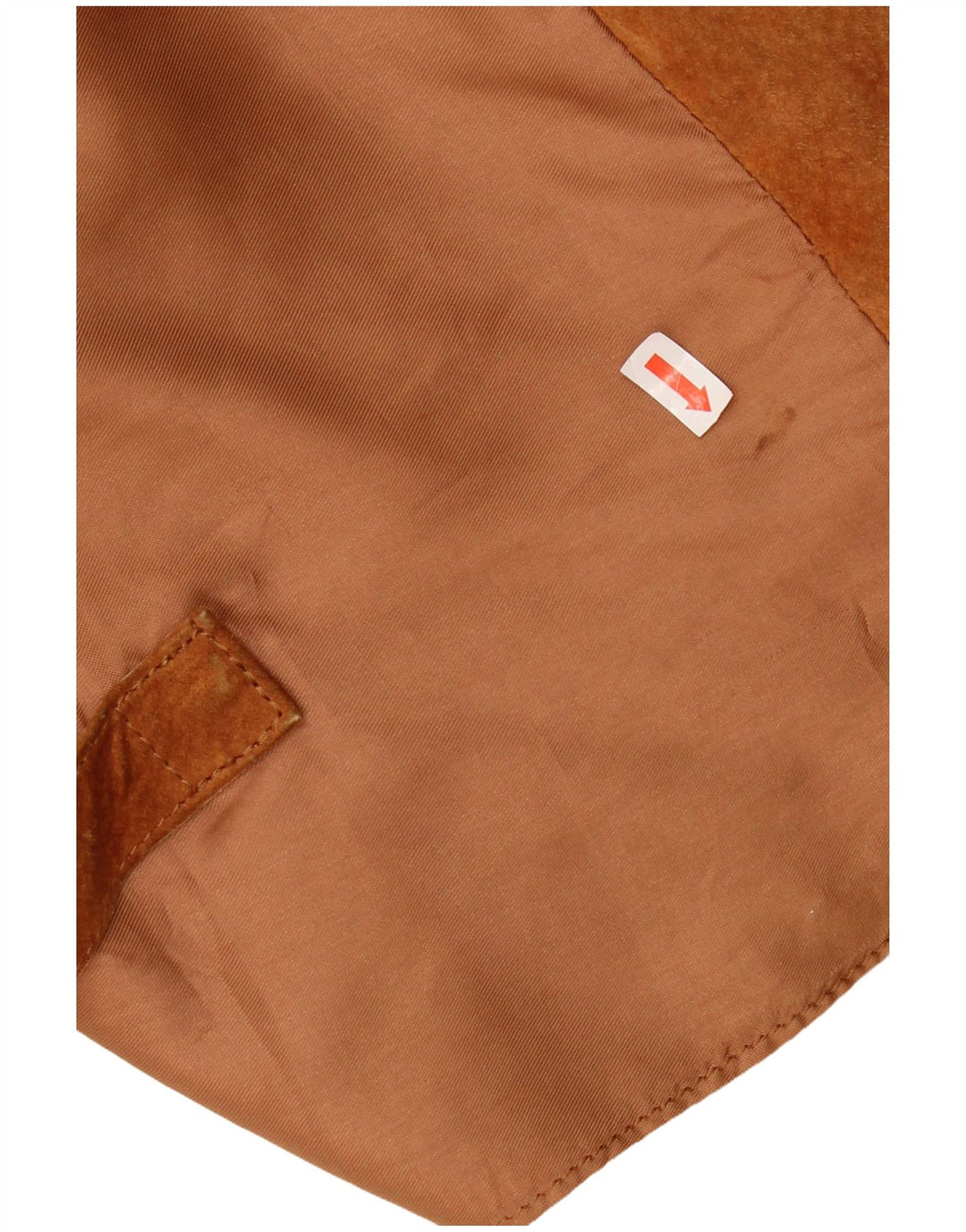 Vintage ženski prsluk od brušene kože UK 16 velika smeđa koža