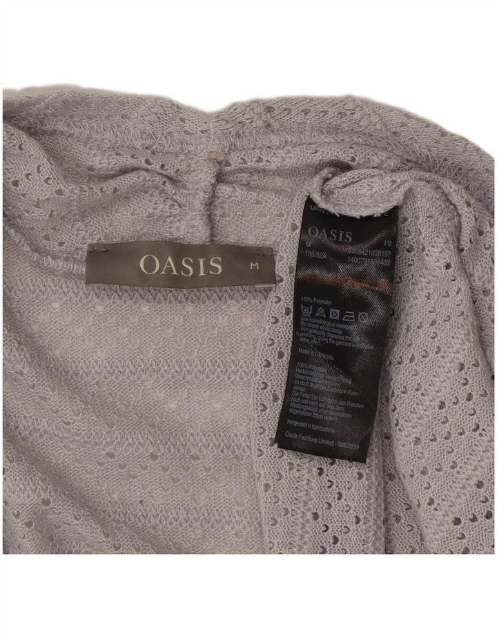 Ženski otvoreni kardigan Oasis UK 12 srednje sivi poliester