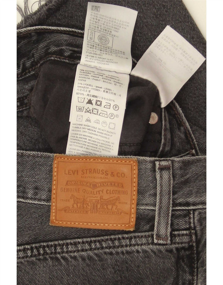 Levi's ženske lepršave traperice visokog rasta W30 L26 sivi pamuk