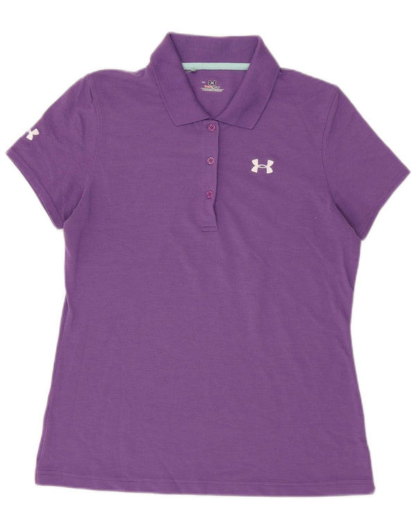 Under Armour ženska polo majica Heat Gear UK 16 veliki ljubičasti poliester
