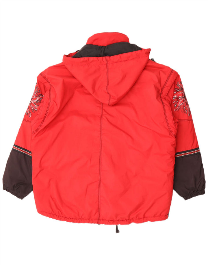 Killtec muška skijaška jakna s kapuljačom s grafičkim motivima UK 42 XL Red Colourblock poliester