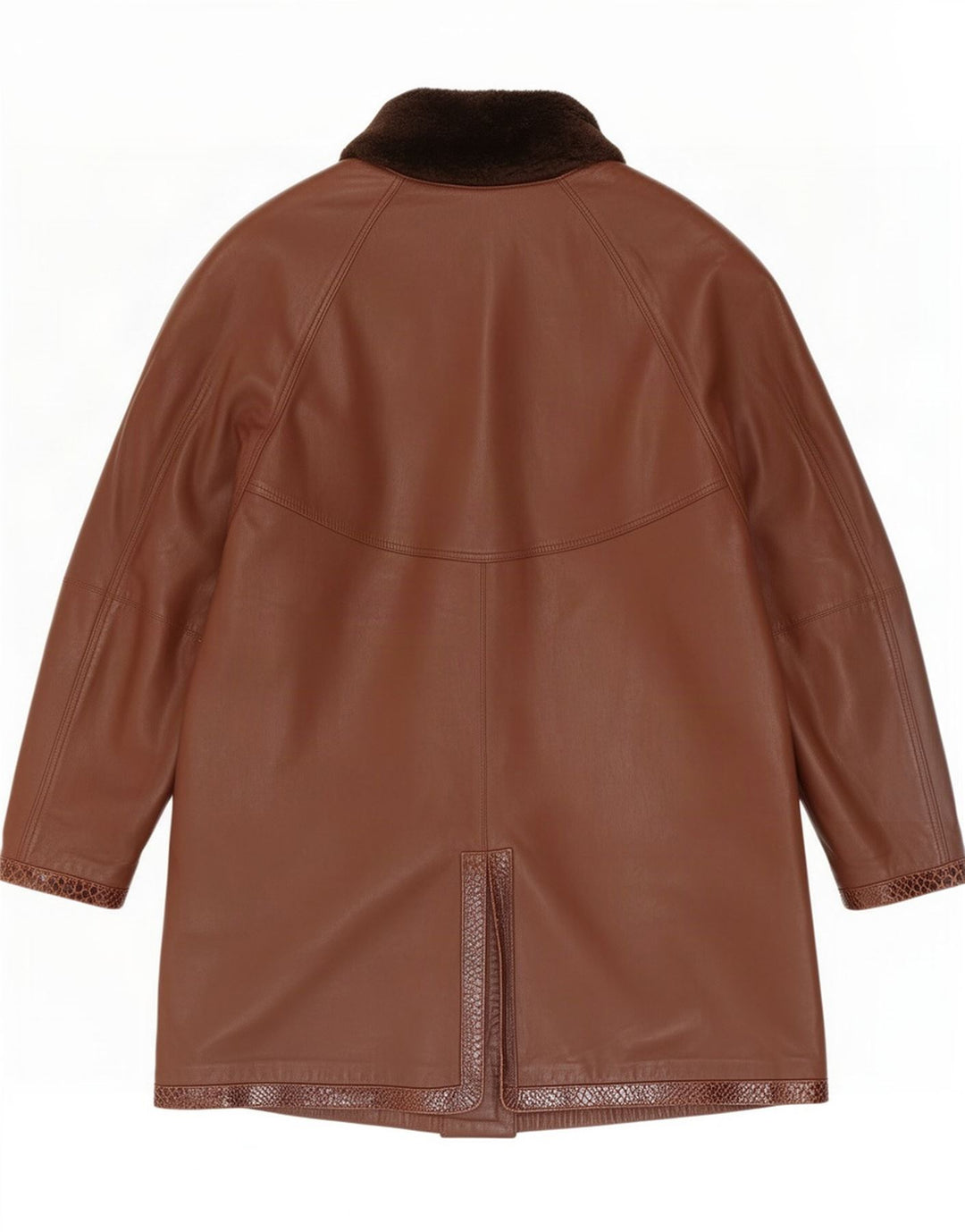 Vinci ženski kožni kaput UK 14 srednje smeđe boje