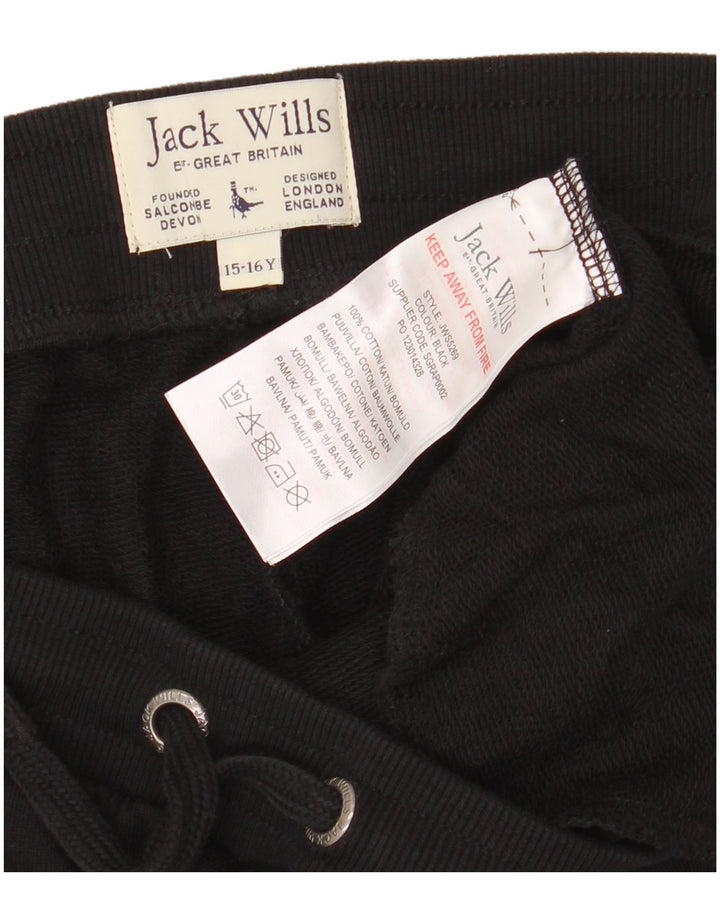 Jack Wills Trenirka za dječake, hlače za trčanje, 15-16 godina, crne