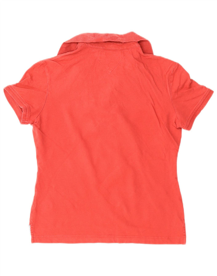 TOMMY HILFIGER Ženska polo majica UK 10 Mala crvena pamuk