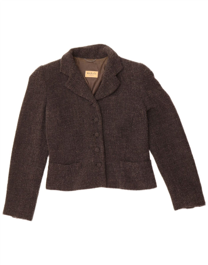 Max & Co. Ženska jakna sako s 5 gumba UK 12 Srednje siva vuna