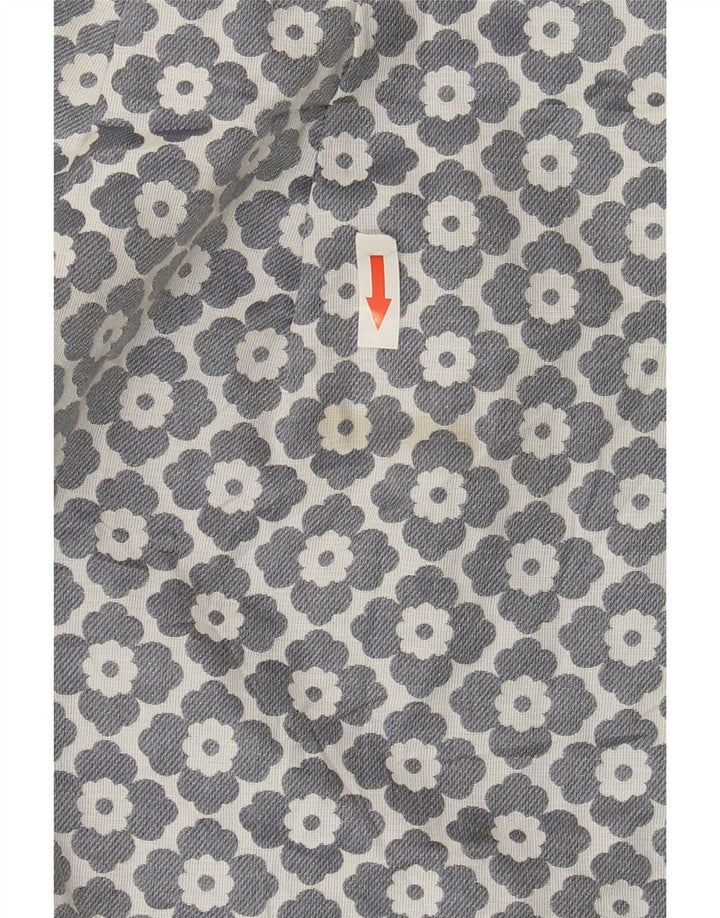 Oasis ženska mini suknja UK 10 mala W28 sivi cvjetni poliester