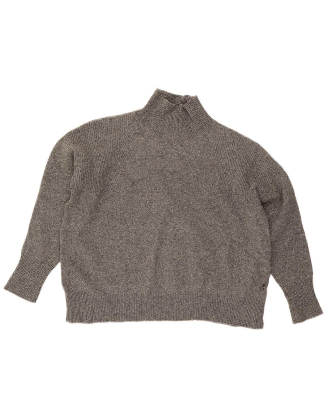 JOULES Ženski preveliki džemper s kornjačastim ovratnikom UK 18 XL Siva vunena