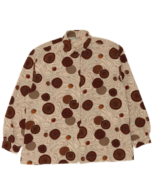 Vintage ženska košulja bluza IT 48 XL Višebojni geometrijski poliester