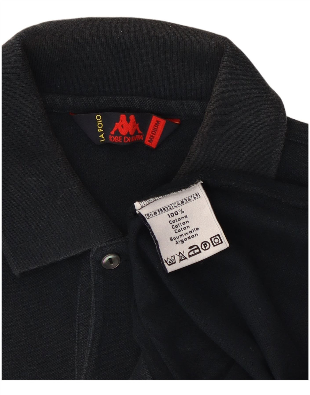 Kappa muška polo majica srednje crne pamučne boje