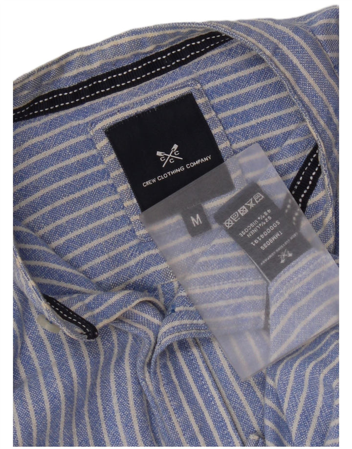 Crew Clothing Muška košulja srednje plave pruge od lana
