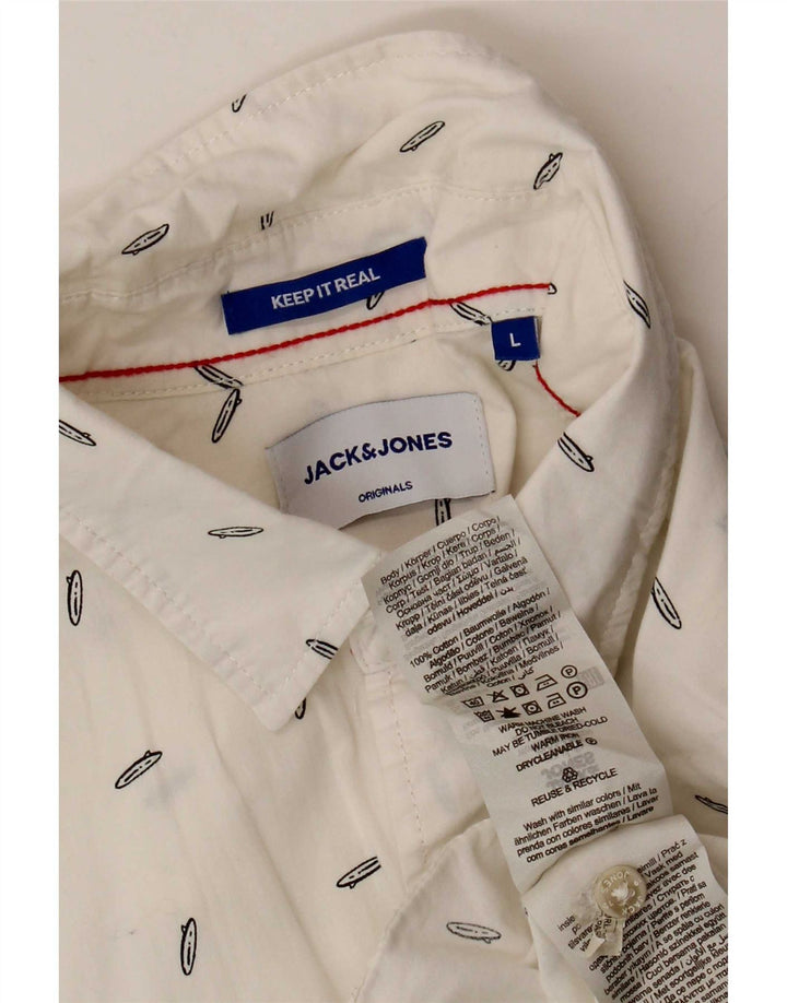 Jack & Jones muška košulja kratkih rukava, pamuk s velikim bijelim točkama