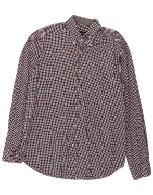 Massimo Dutti Mens Shirt Large Blue Check