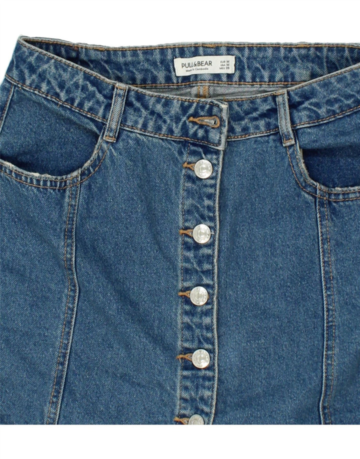 PULL & BEAR Womens Denim Skirt Medium W28  Blue Cotton Vintage Pull & Bear and Second-Hand Pull & Bear from Messina Hembry 