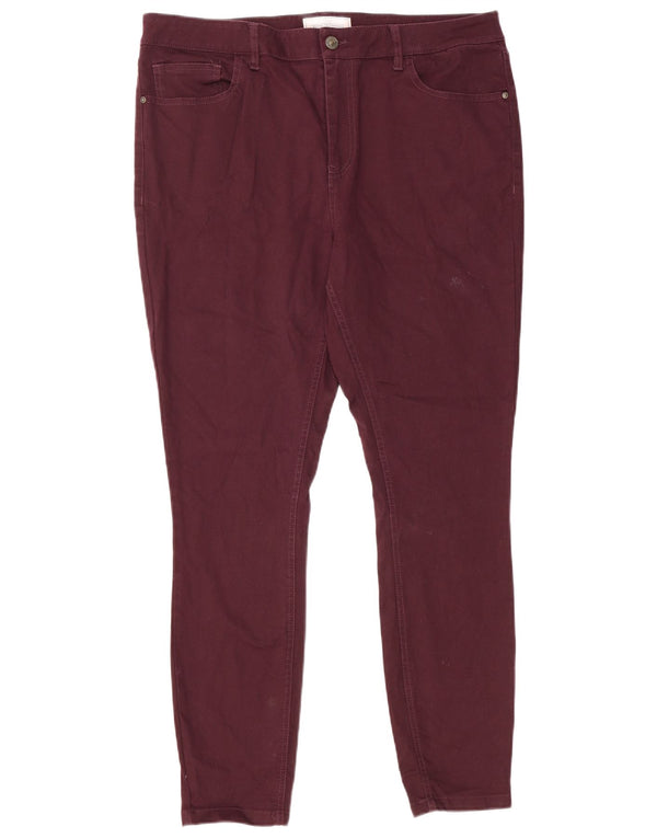 Fat Face ženske uske traperice UK 16 Lare W36 L28 Bordo pamuk