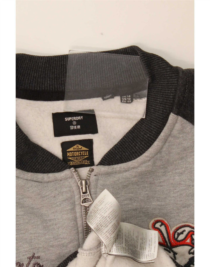 Superdry ženska gornja jakna trenirke s grafičkim motivima UK 14 Large Gray Colourblock