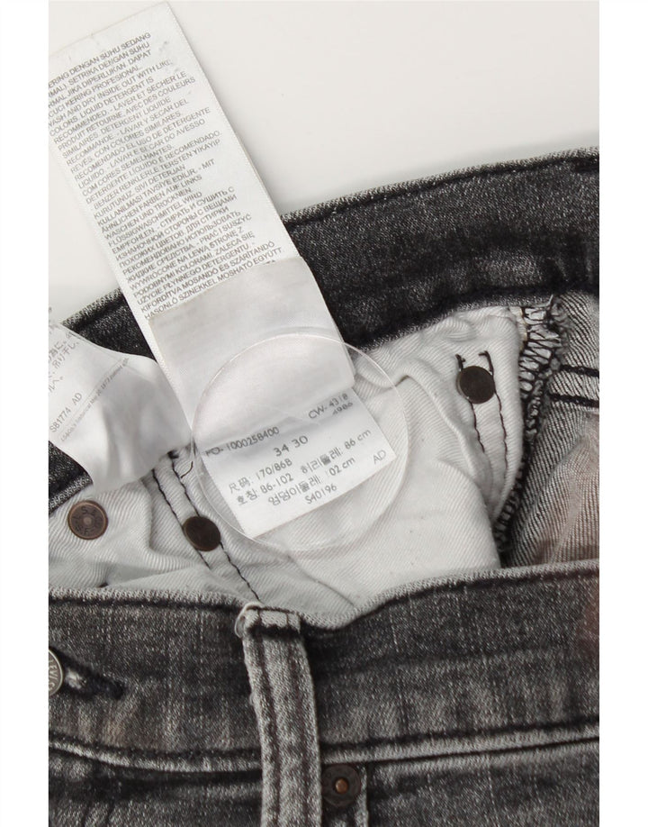 Levi's muške 512 uske sužene traperice W34 L30 sivi pamuk