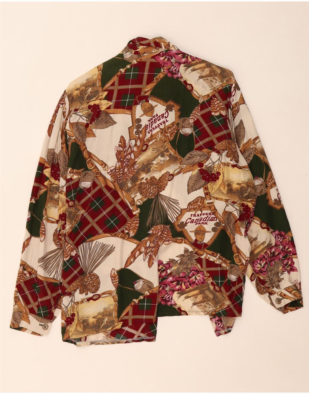 VINTAGE Ženska košulja s apstraktnim uzorkom UK 18 XL Višebojna