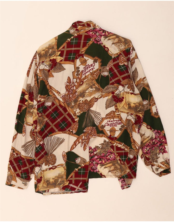 VINTAGE Ženska košulja s apstraktnim uzorkom UK 18 XL Višebojna