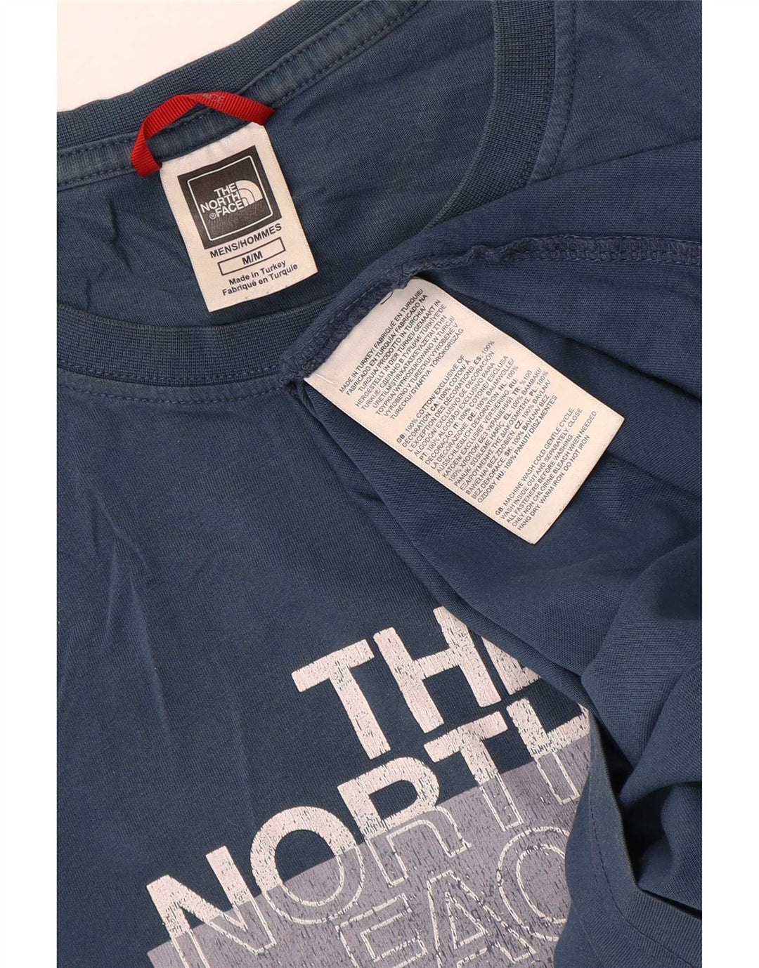 The North Face muška majica kratkih rukava s grafičkim motivima srednje plavi pamuk