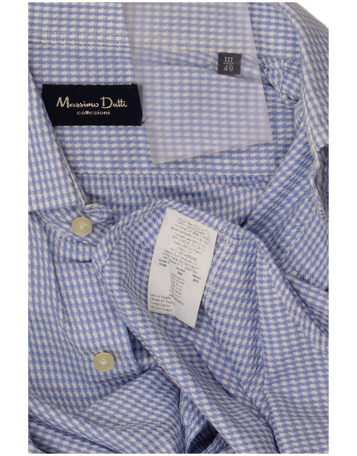 Muška košulja Massimo Dutti, veličina 40, srednje plavi pamuk