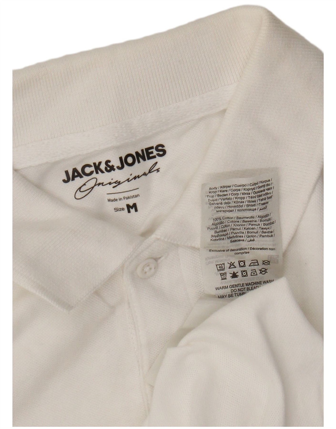 JACK & JONES Muška polo majica Srednje bijeli pamuk