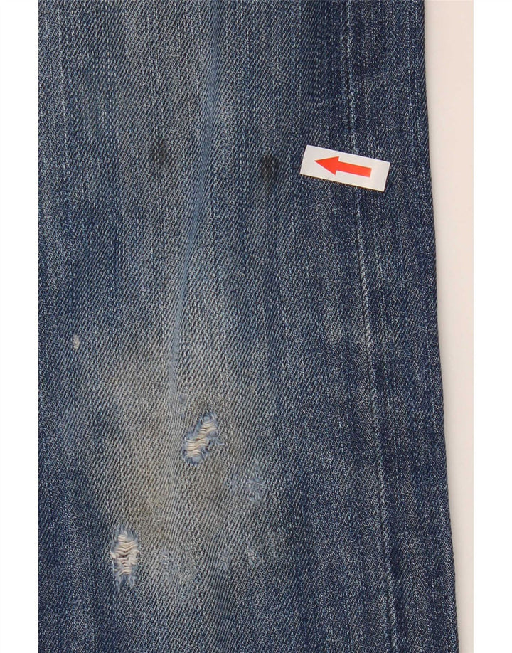 Lee Mens Zed Distressed Straight Jeans W32 L32 Plavi pamuk