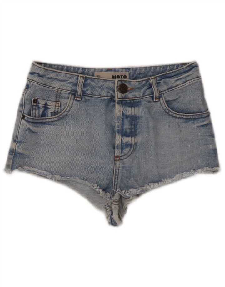 Topshop ženske traper kratke hlače W26 male plave boje pamuka