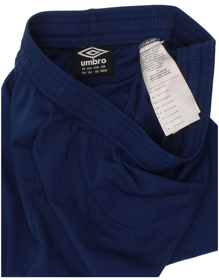 Umbro kratke sportske hlače za dječake 9-10 godina, srednje tamnoplavi poliester