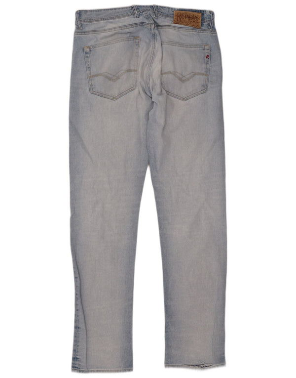 Replay Mens Straight Jeans W32 L33 Blue