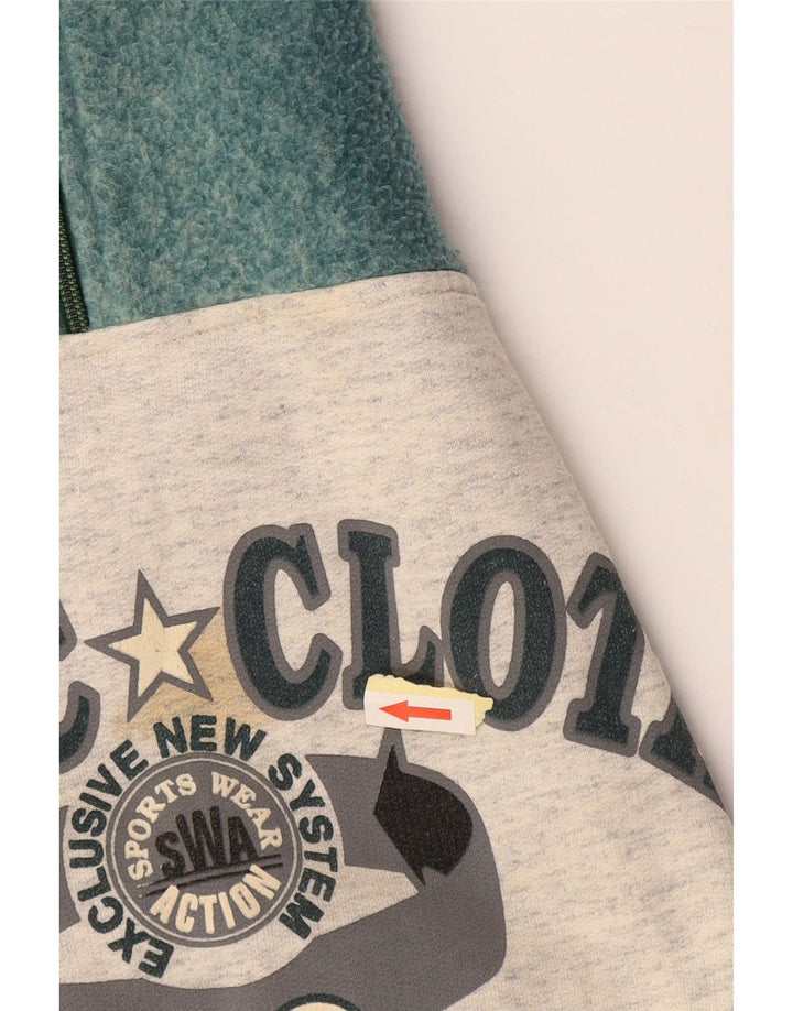 EXTE muški džemper s kratkim izrezom s patentnim zatvaračem, velika siva boja