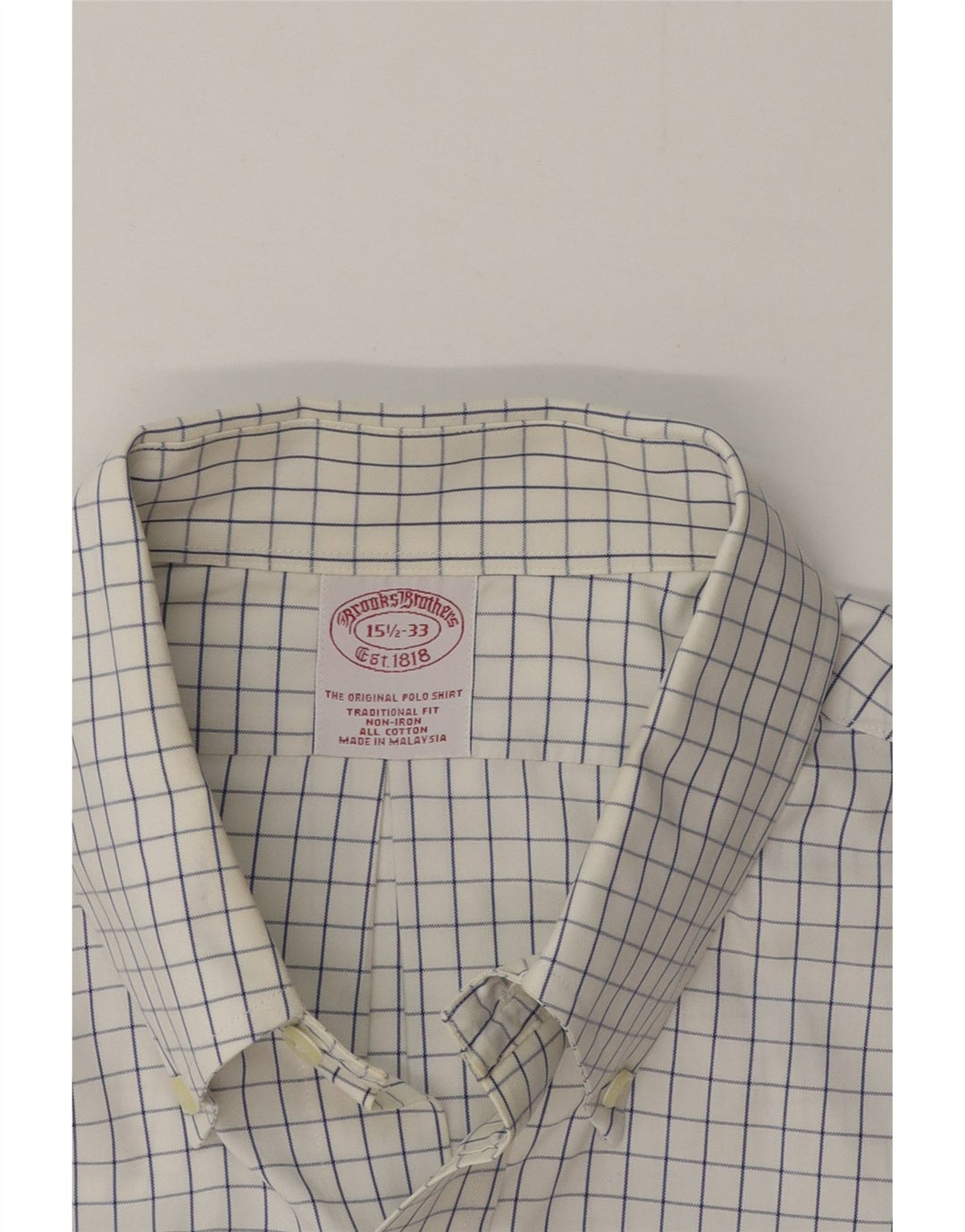 Brooks Brothers muška košulja tradicionalnog kroja veličine 15 1/2 srednje bijele karirane