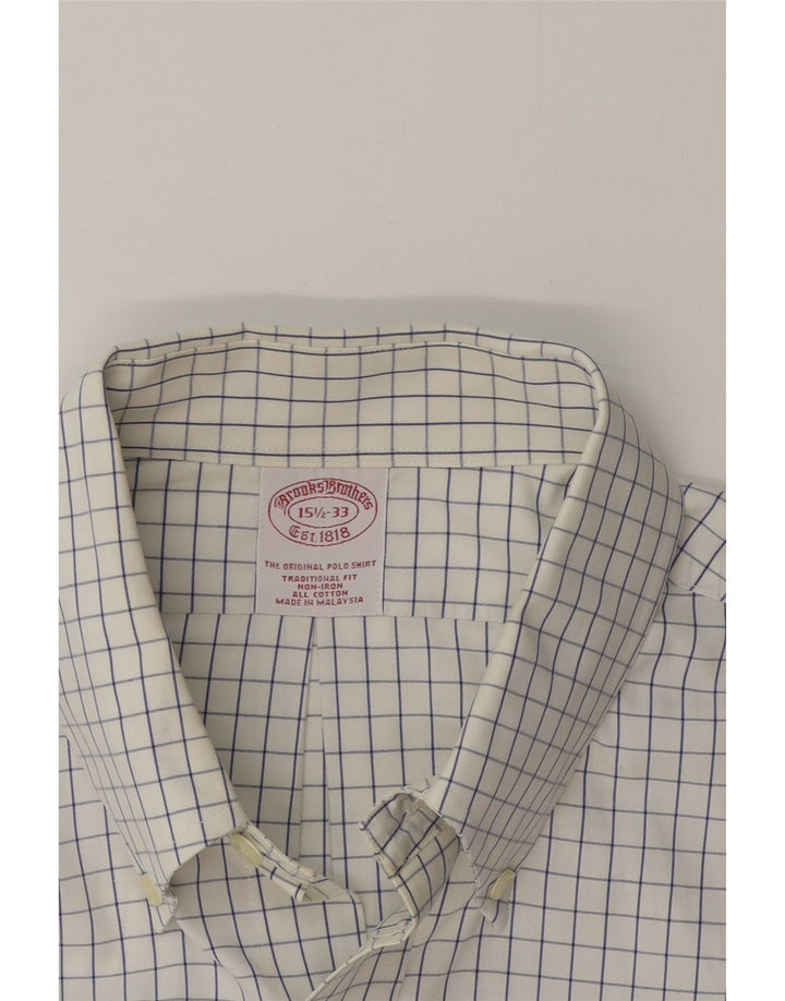 Brooks Brothers muška košulja tradicionalnog kroja veličine 15 1/2 srednje bijele karirane
