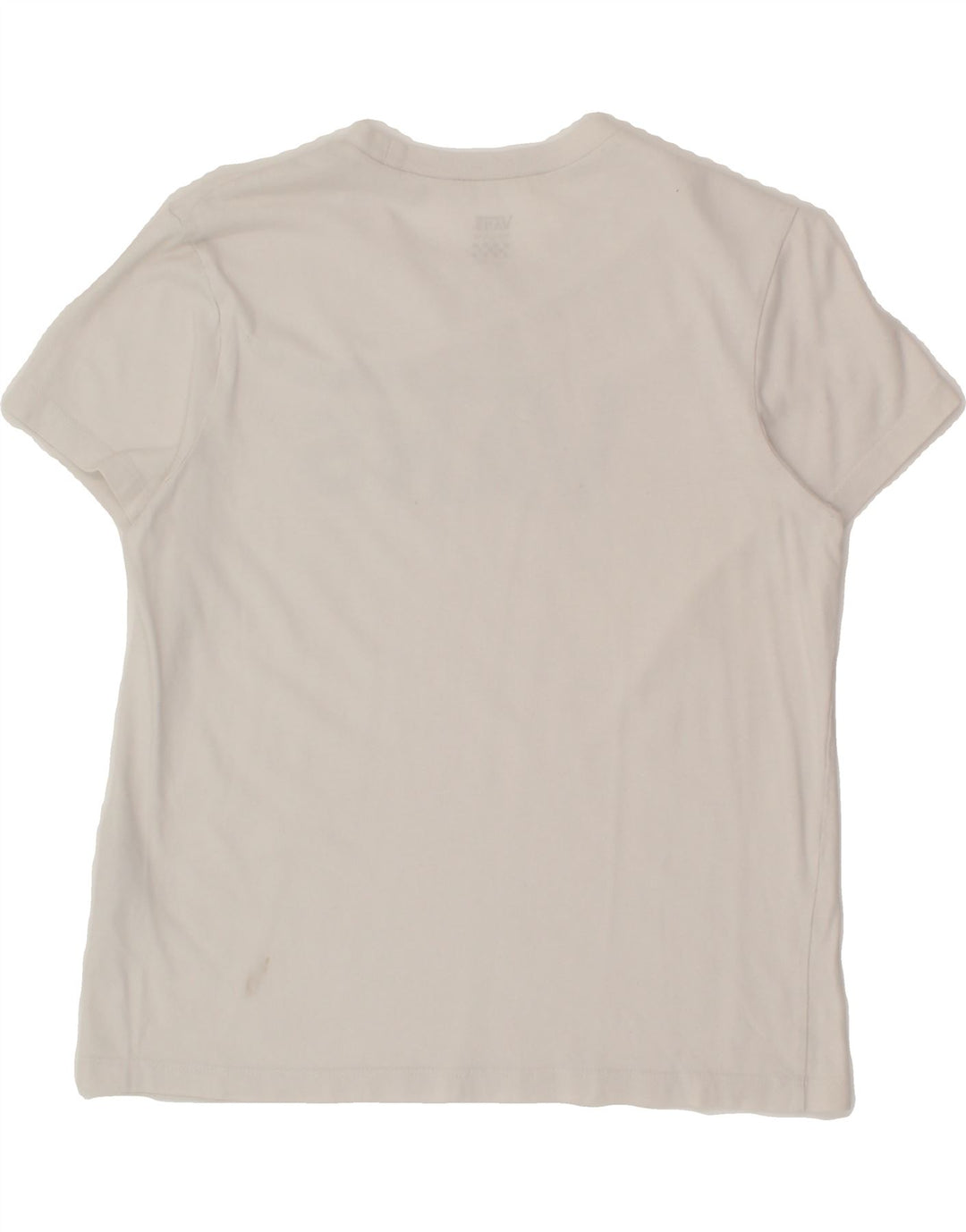 VANS Womens Graphic T-Shirt Top UK 12 Medium White Cotton Vintage Vans and Second-Hand Vans from Messina Hembry 