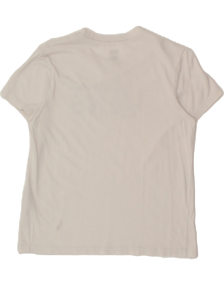 VANS Womens Graphic T-Shirt Top UK 12 Medium White Cotton Vintage Vans and Second-Hand Vans from Messina Hembry 
