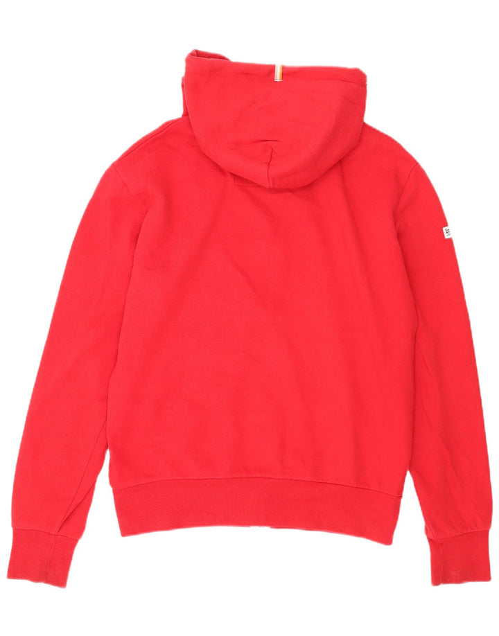 Superdry muški pulover s kapuljačom na patentni zatvarač srednje crvene boje