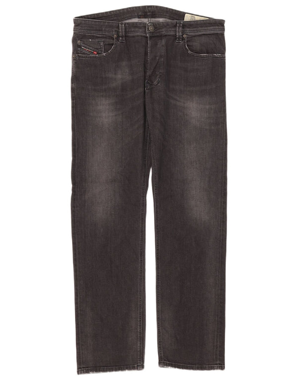 Diesel Mens Larkee Regular Straight Jeans W38 L32 Sivi pamuk