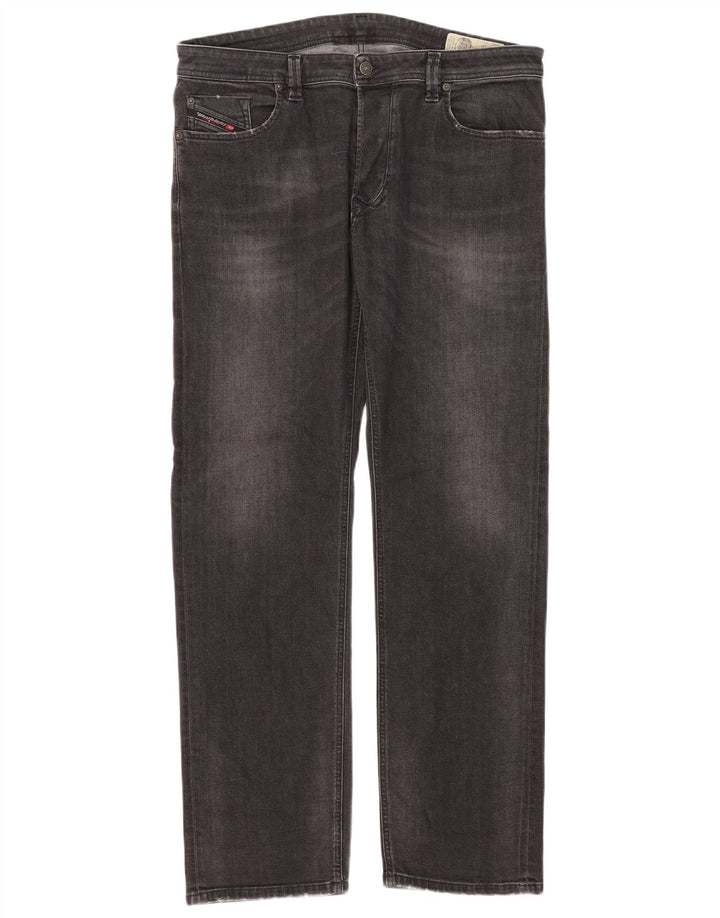 Diesel Mens Larkee Regular Straight Jeans W38 L32 Sivi pamuk
