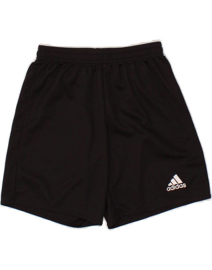 ADIDAS Boys Climalite Sport Shorts 9-10 Years Black Polyester Vintage Adidas and Second-Hand Adidas from Messina Hembry 