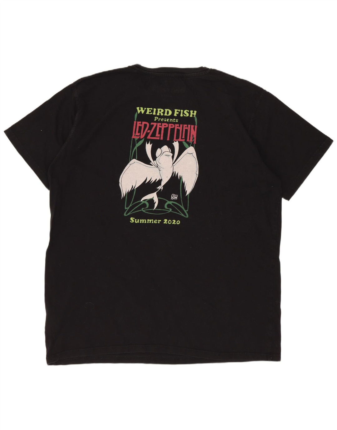 WEIRD FISH Muška majica kratkih rukava s grafičkim motivima XL, crni pamuk