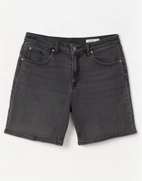 Marks & Spencer ženske denim kratke hlače za dečka UK 12 srednje W32 crni pamuk