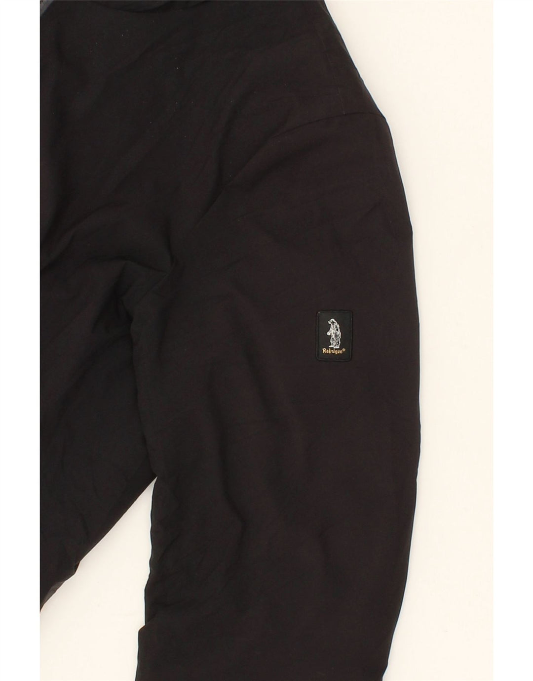 REFRIGUE Womens Hooded Reversible Padded Jacket UK 14 Medium Black Vintage Refrigue and Second-Hand Refrigue from Messina Hembry 