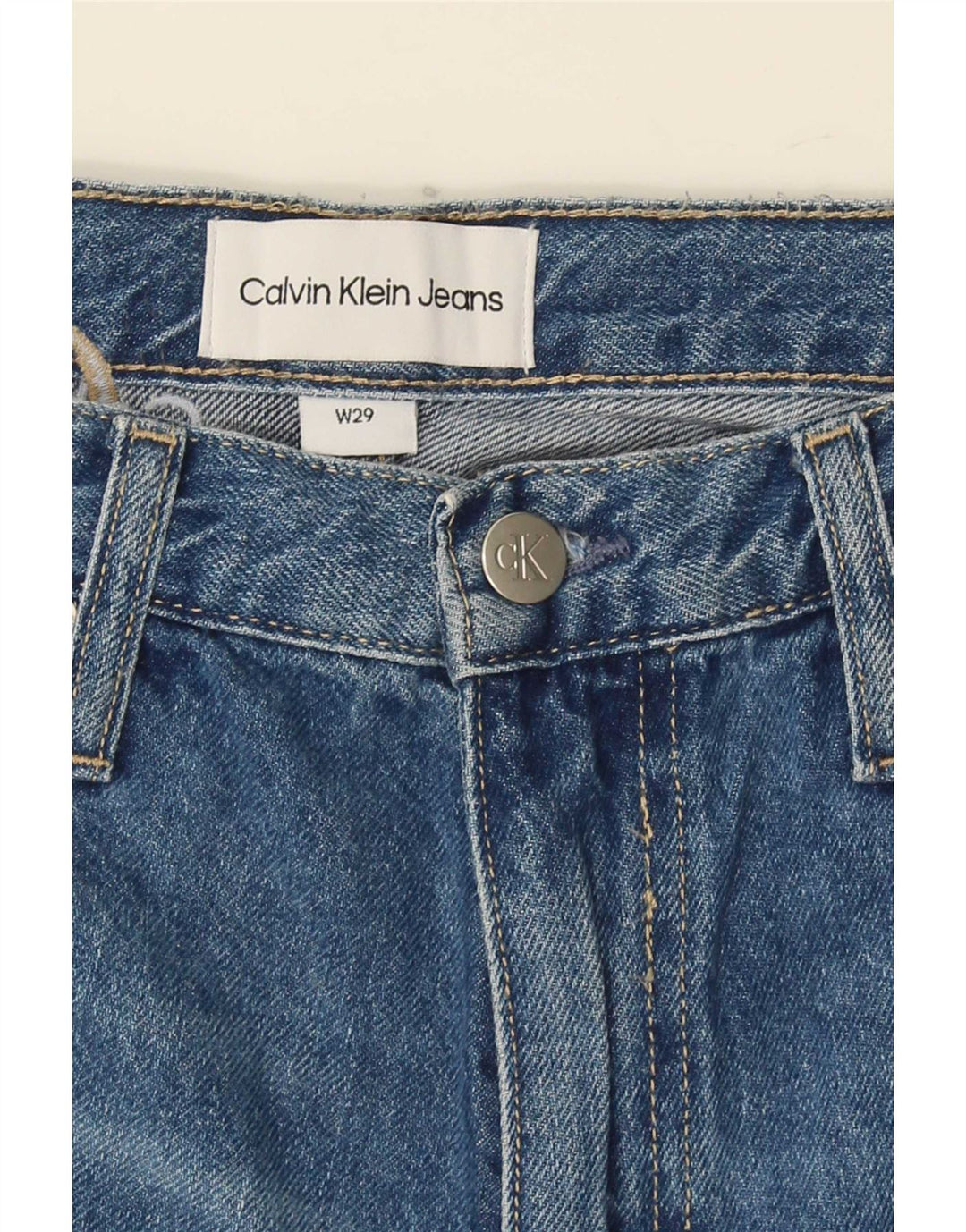 Calvin Klein ženske kratke hlače od trapera, W29 srednje plavi pamuk