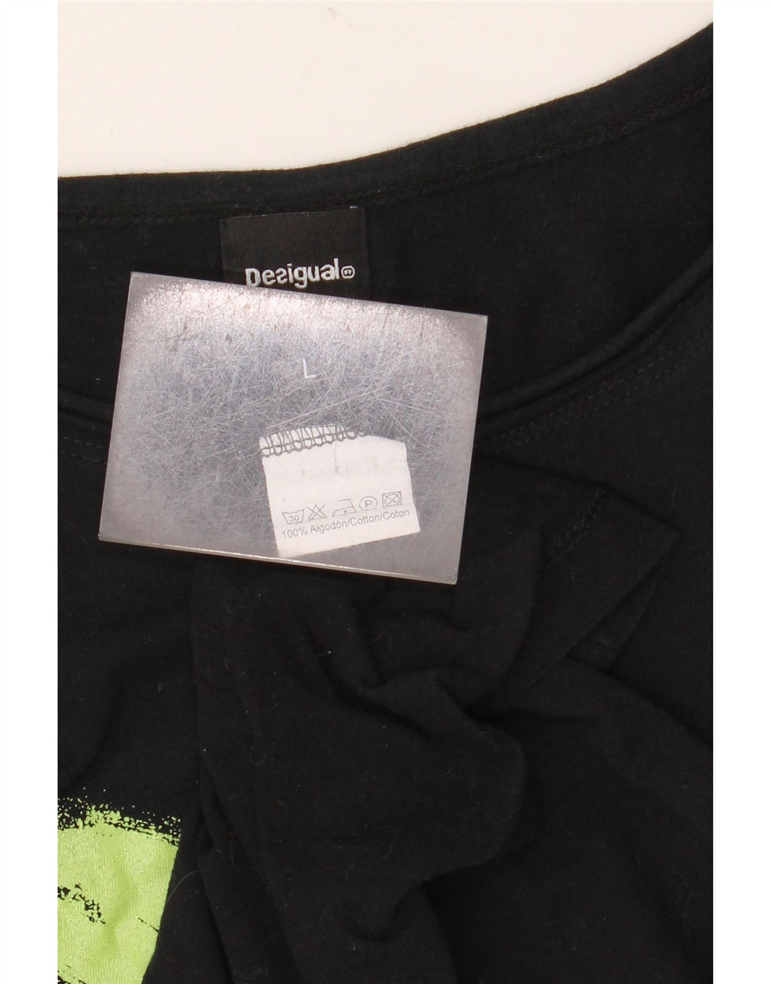 DESIGUAL Ženska majica dugih rukava s grafikama UK 14 Veliki crni pamuk